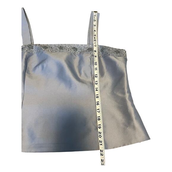 NWT Chancelle Women's Gray Beaded 2pc Blazer and Top Set Size 12 - Picture 9 of 16